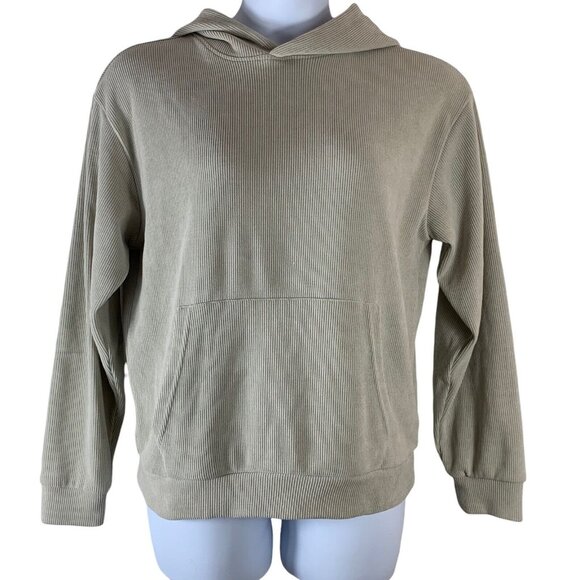 Negative Space Hoodie Size Small Beige Cream Sweatshirt Pockets Womens - Picture 1 of 5